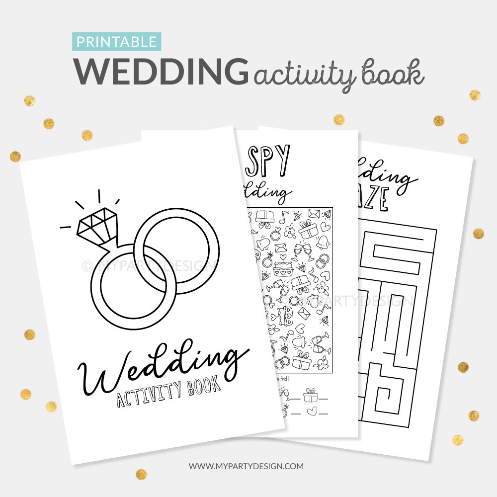 Wedding activity book for kids printable pdf