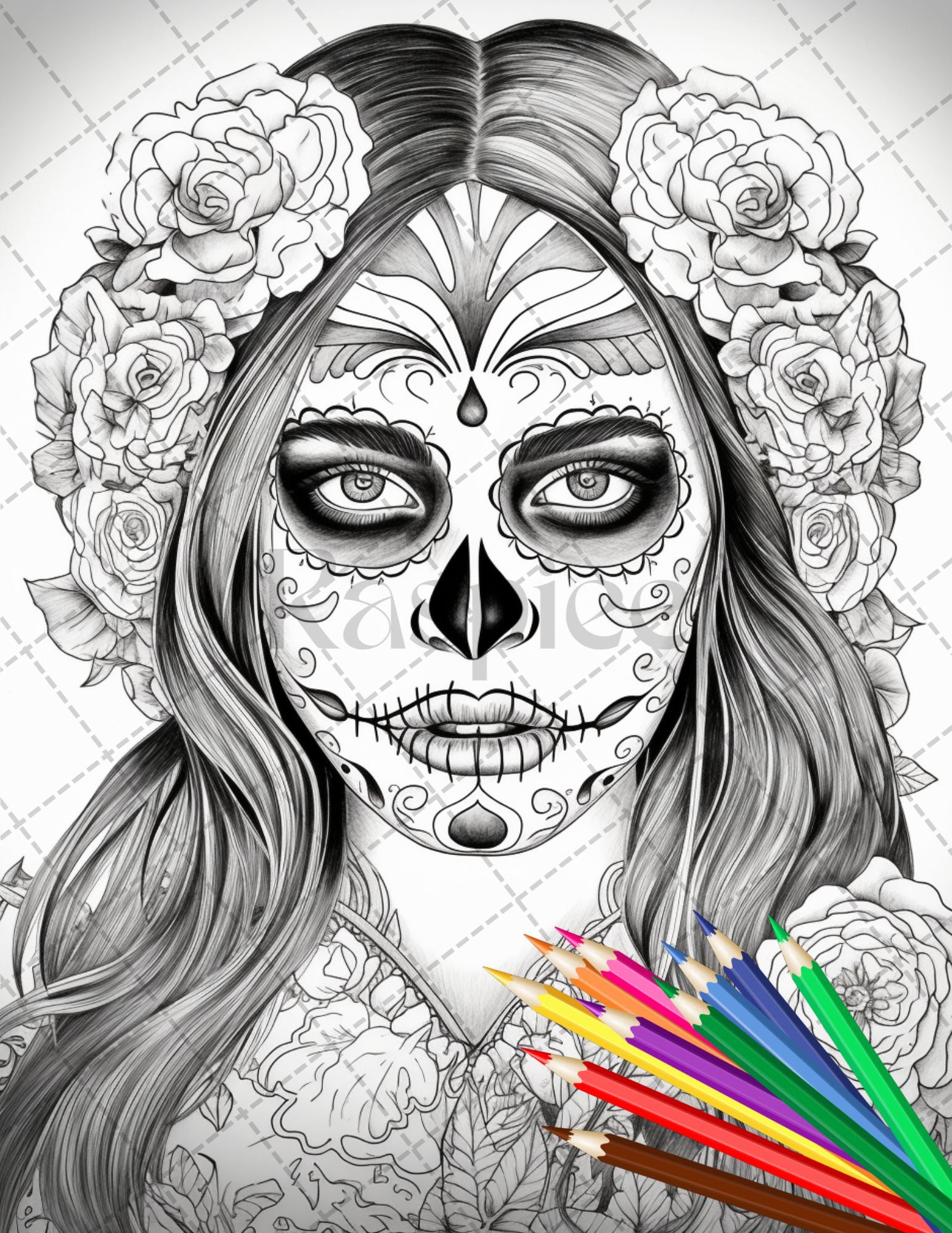 Printable horror bride coloring pages for adults gothic wedding gr â coloring
