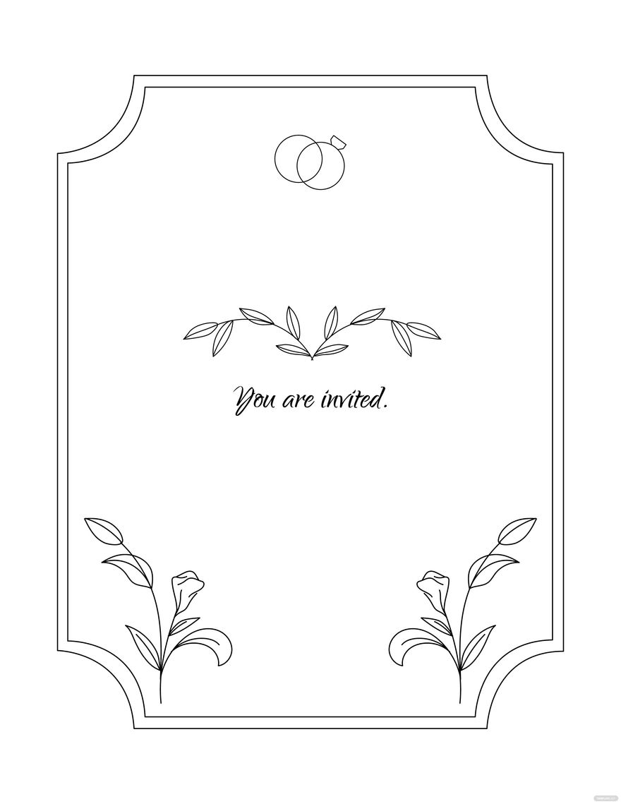 Free invitation coloring pages