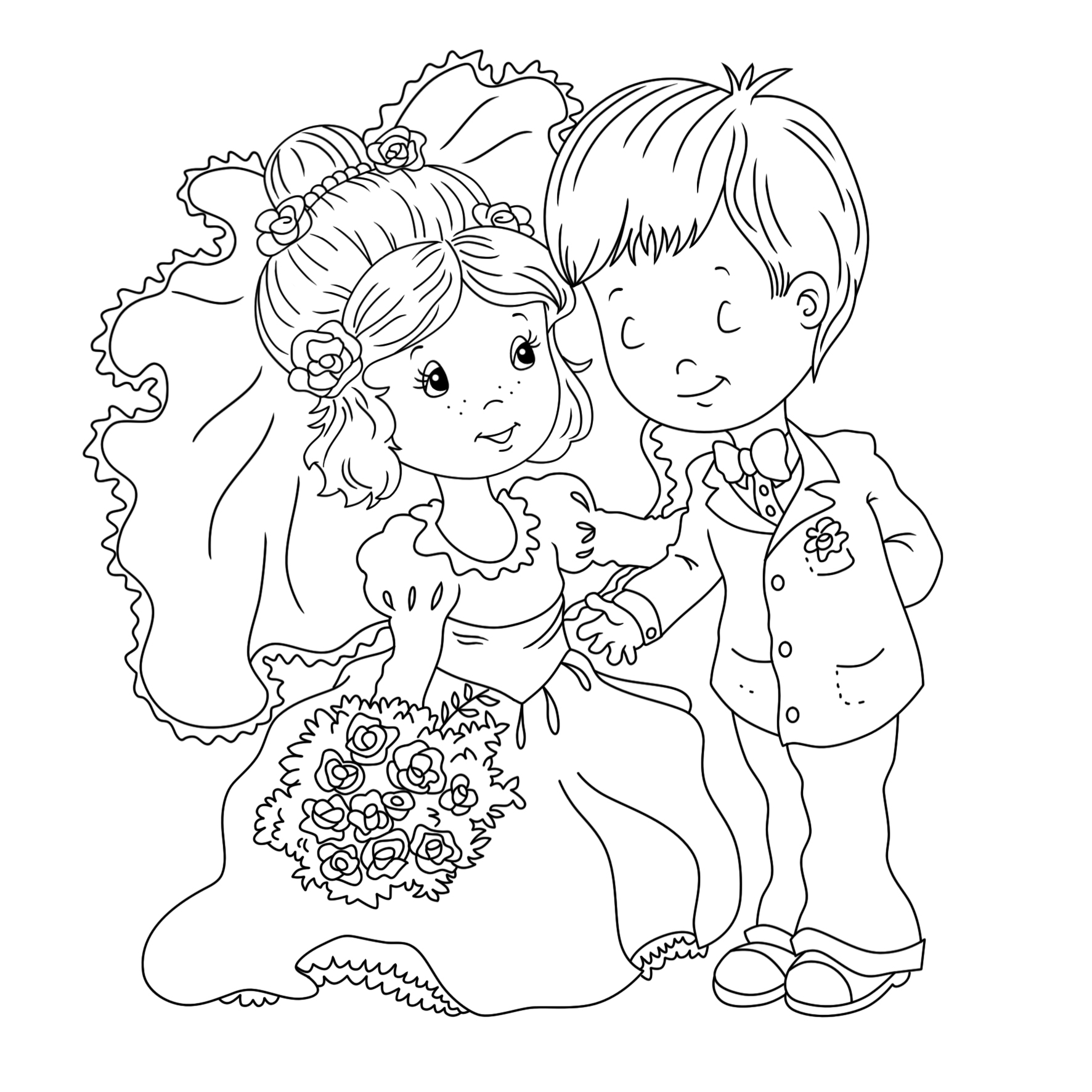 Wedding coloring pages
