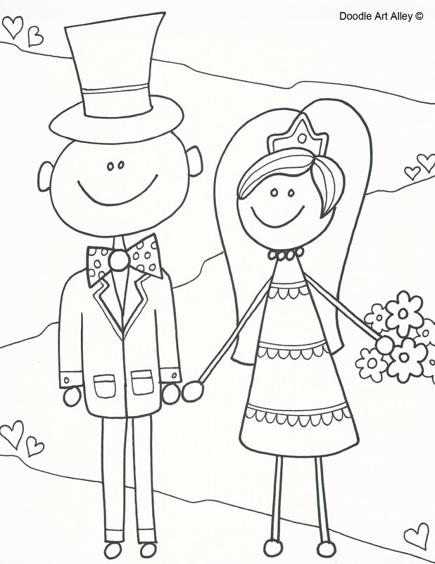 Wedding coloring pages