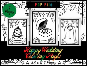 Happy wedding coloring pages for kids wedding coloring sheets pdf