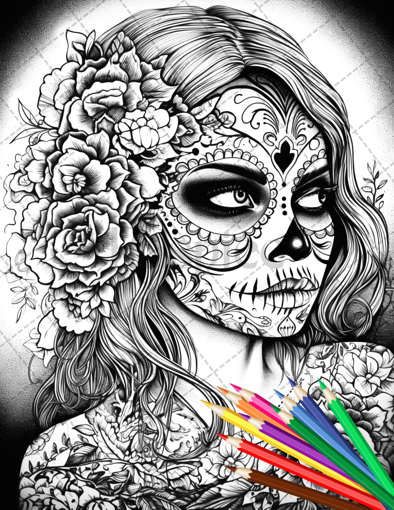 Printable horror bride coloring pages for adults gothic wedding gr â coloring