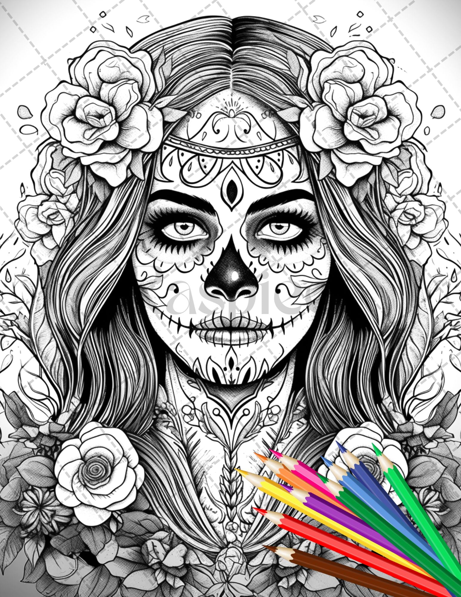 Printable horror bride coloring pages for adults gothic wedding gr â coloring