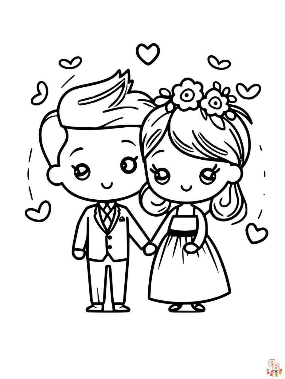 Free printable wedding coloring pages