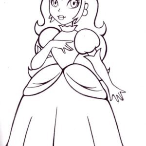 Princess peach coloring pages printable for free download