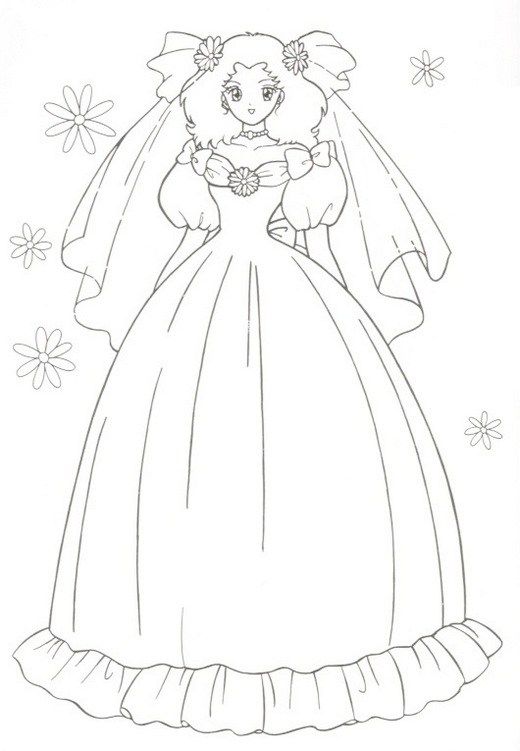 Beautiful wedding peach coloring picture peach wedding sailor moon coloring pages coloring pictures