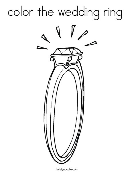 Color the wedding ring coloring page