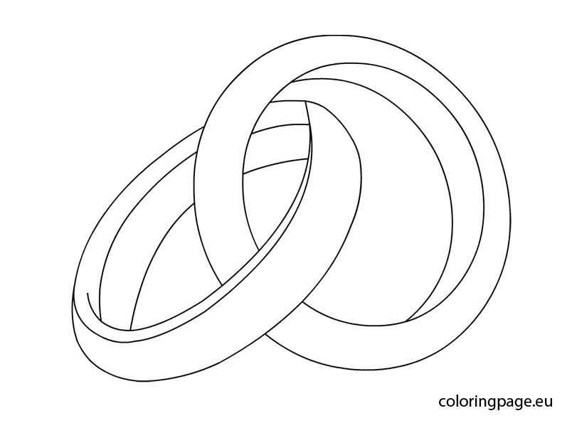 Wedding ring coloring page coloring page