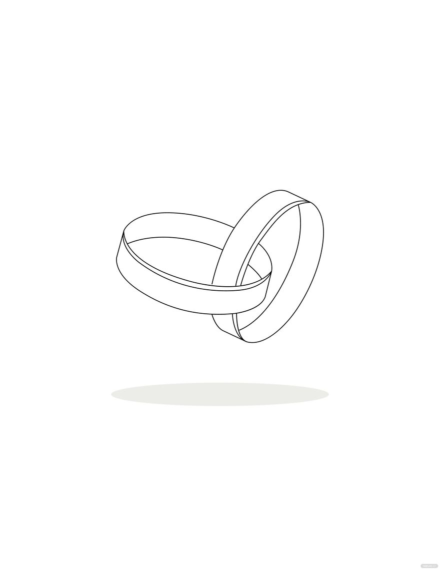 Free wedding ring coloring page