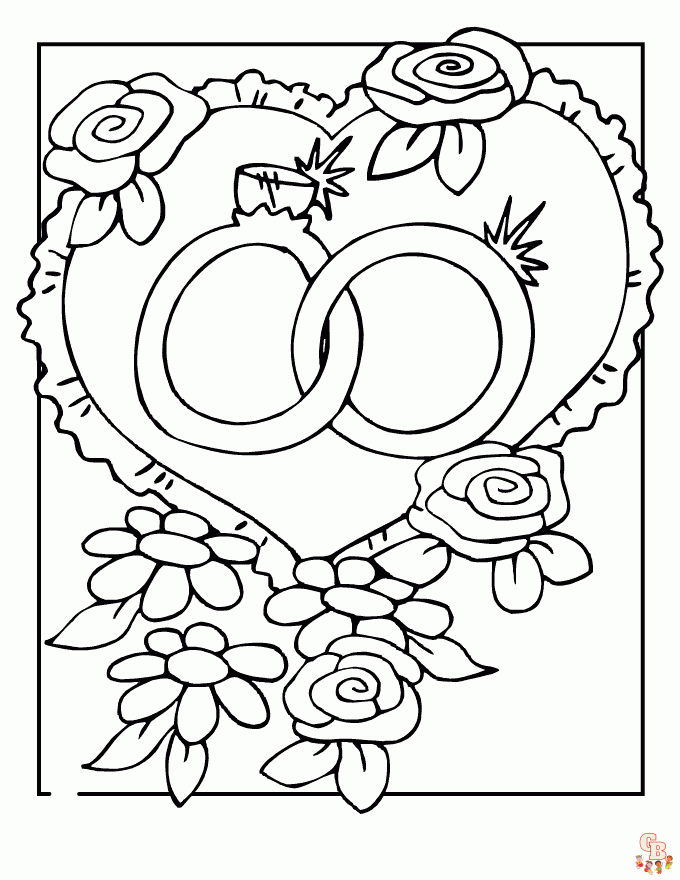 Free printable wedding coloring pages