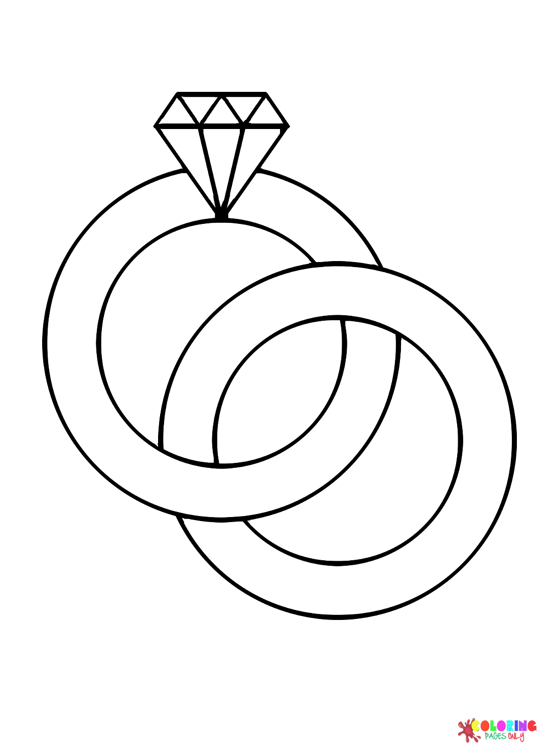 Wedding ring coloring pages printable for free download