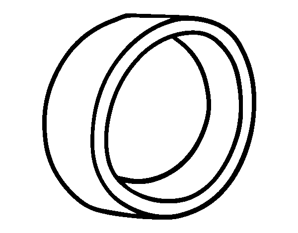 Basic wedding ring coloring page