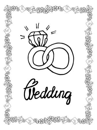 Wedding ring drawing stock illustrations cliparts and royalty free wedding ring drawing vectors