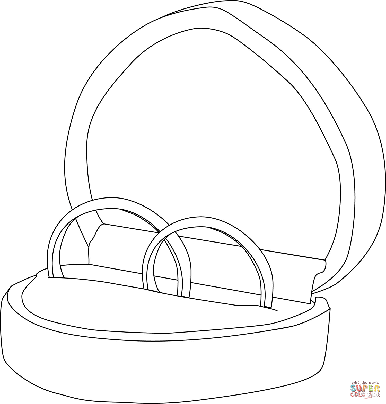 Wedding rings coloring page free printable coloring pages
