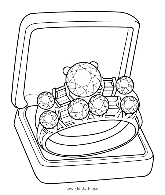 Wedding ring set in box csa images