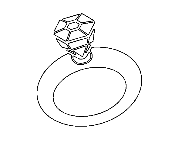 Wedding ring coloring page