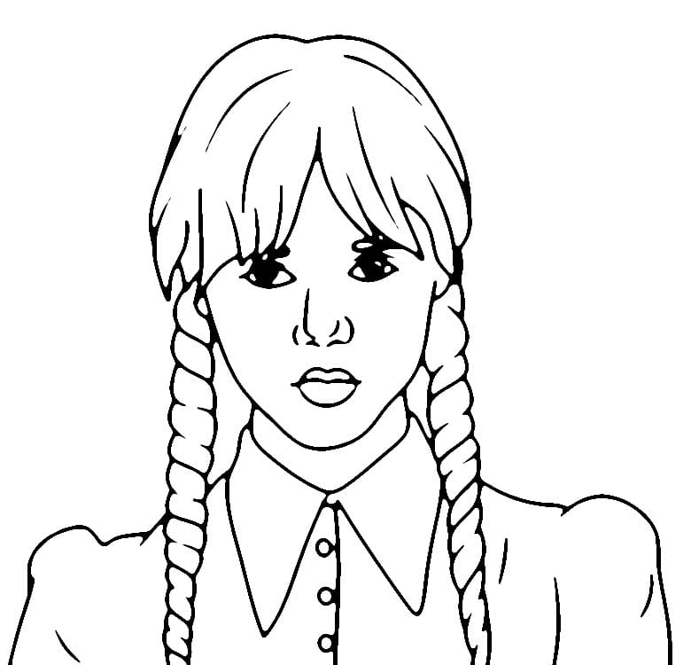 Wednesday addams coloring pages