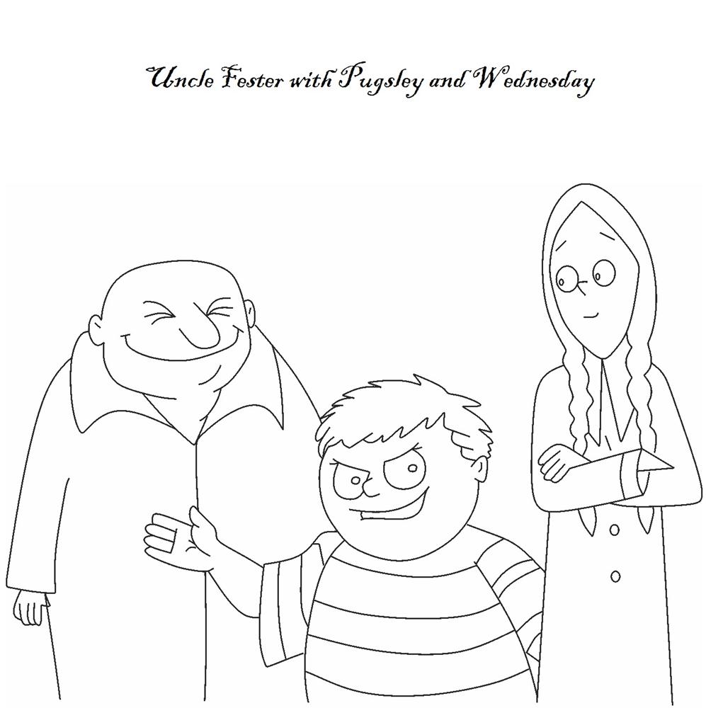 Uncle fester with wednesday pugsley