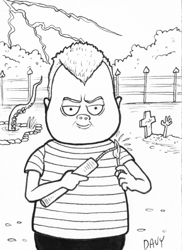 Inktober day â pugsley addams â charmys army â the ic strip