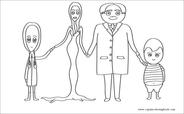 Addams family coloring pages