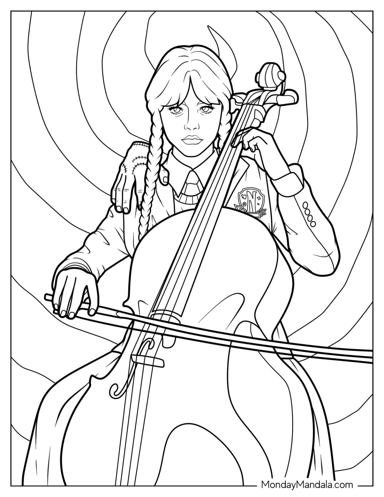 Wednesday coloring pages free pdf printables