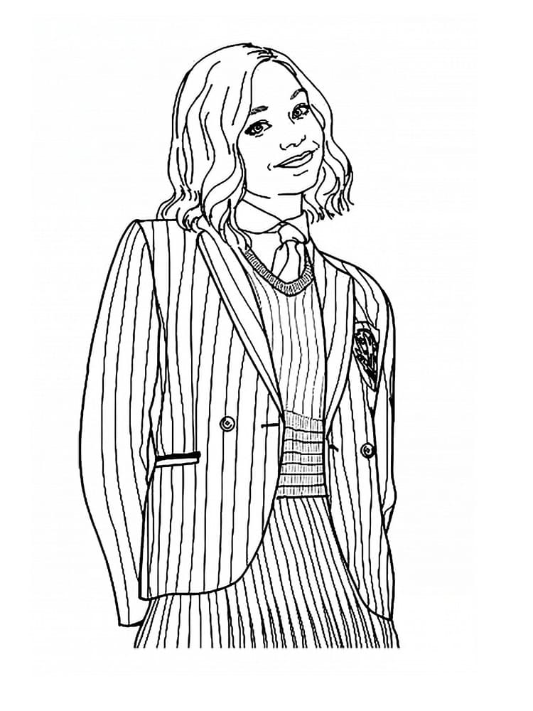 Wednesday addams coloring pages