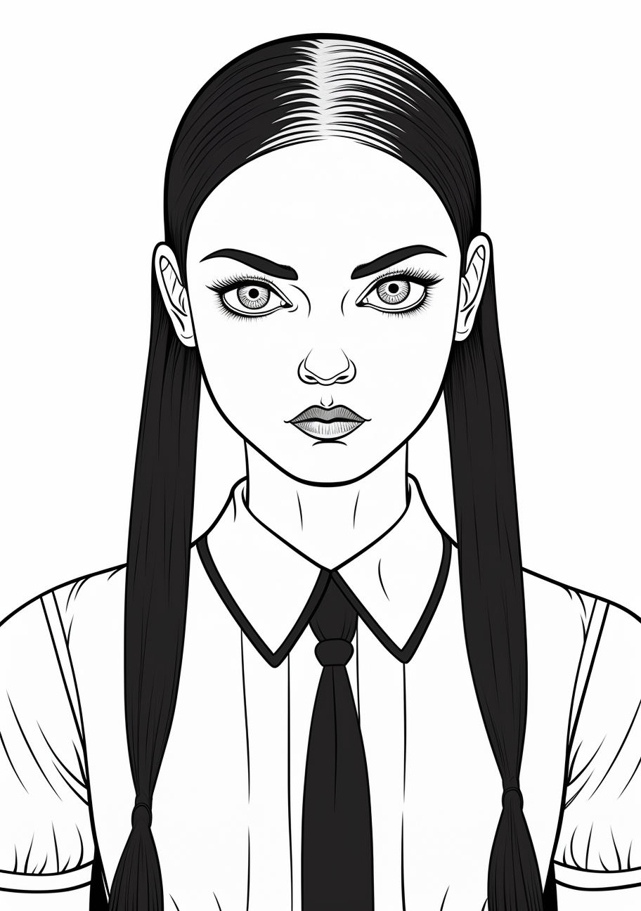 Kids favorite wednesday addams coloring s