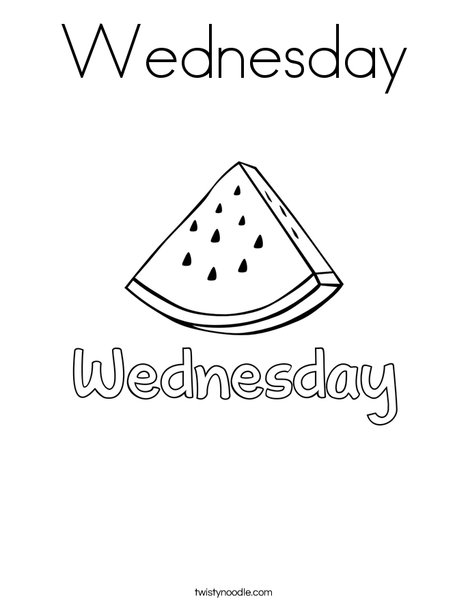 Wednesday coloring page