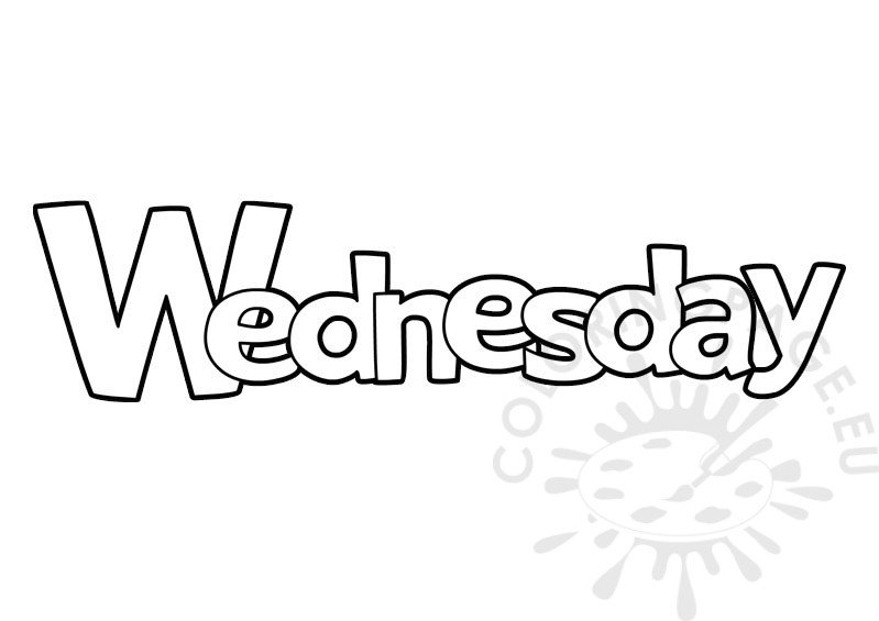 Wednesday coloring page