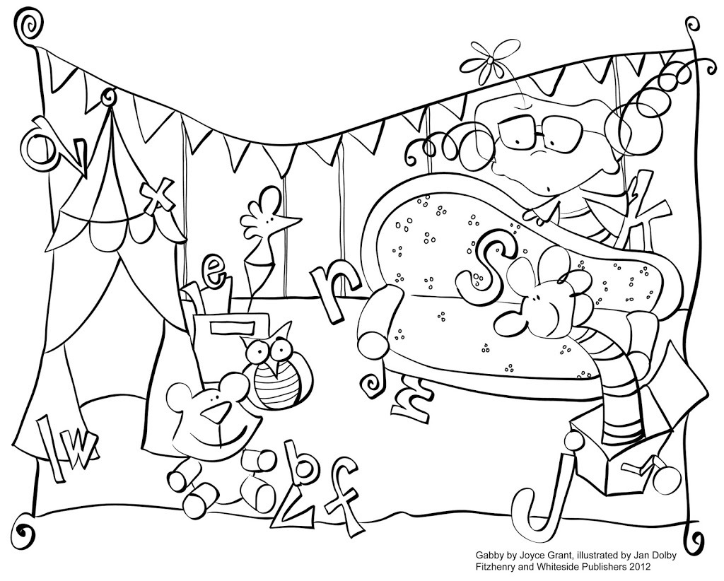 Gabby colouring pages