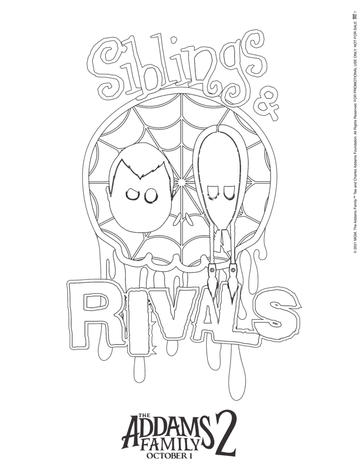 Free addams family coloring pages review