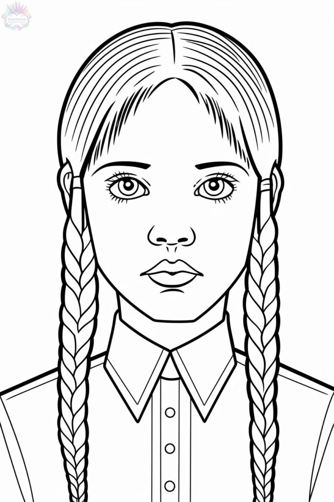 Wednesday addams coloring pages