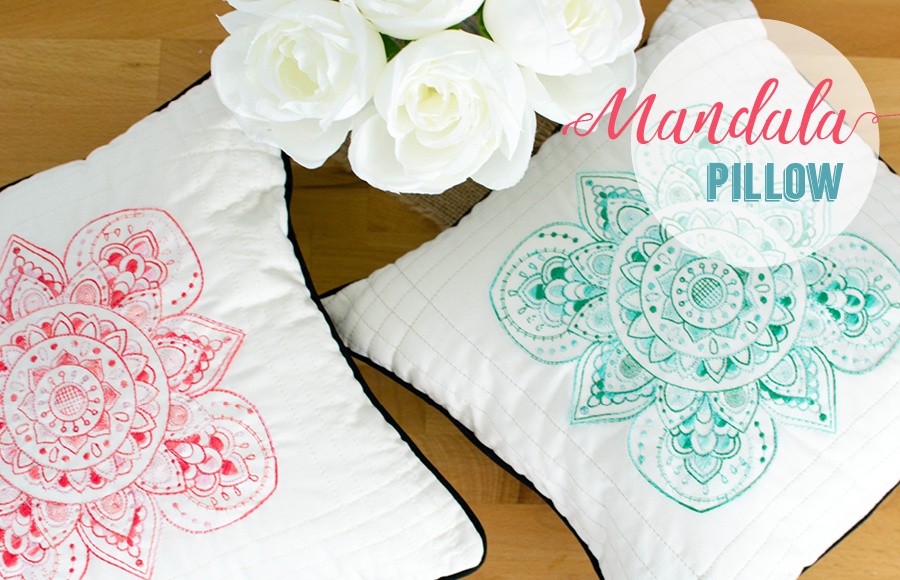 How to turn coloring book designs into quilted mandala pillows hatch