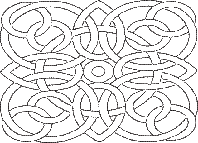 Geometrical shape coloring embroidery designs or line art design