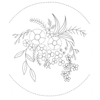 Floral embroidery design