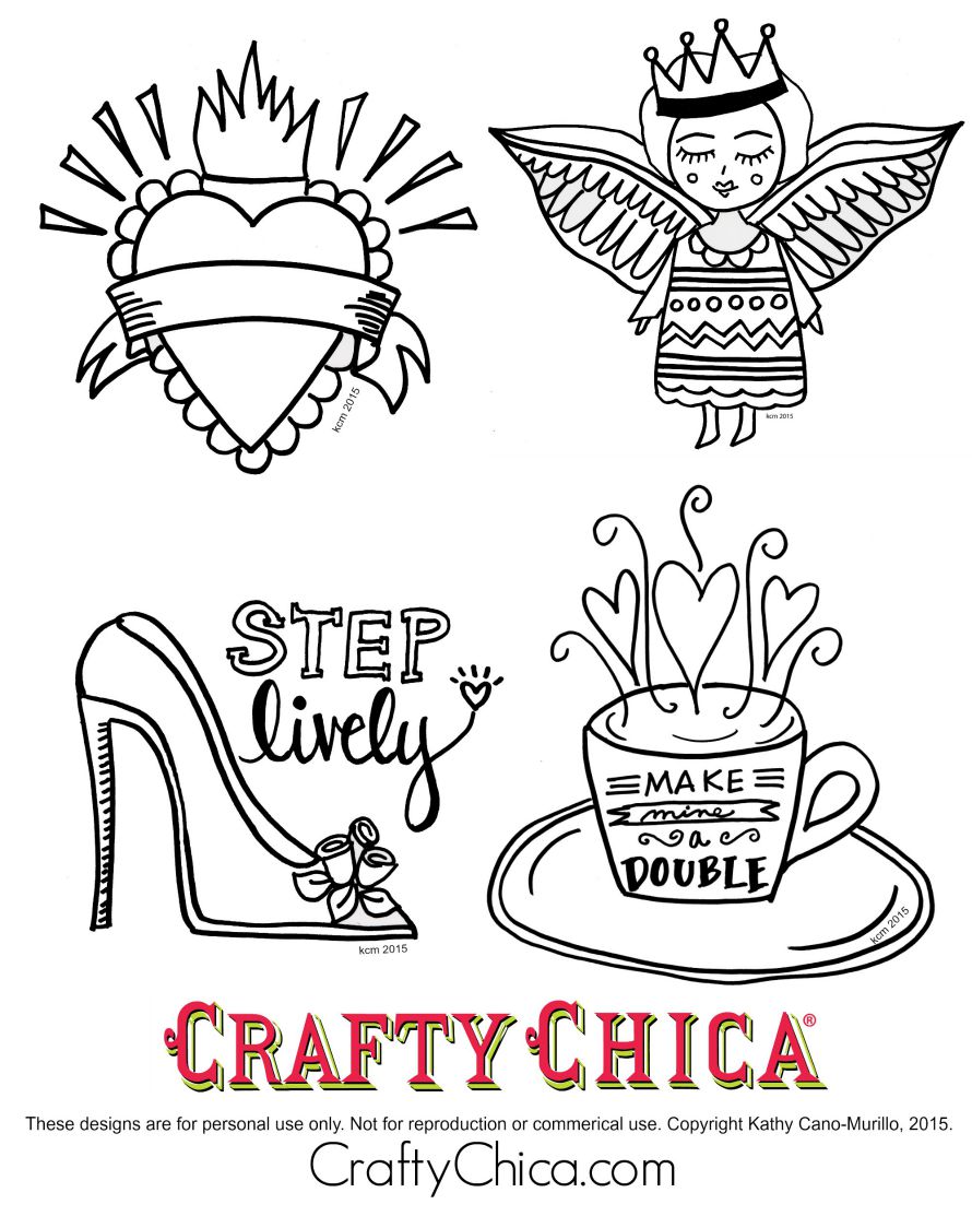 Free embroidery patterns or for coloring