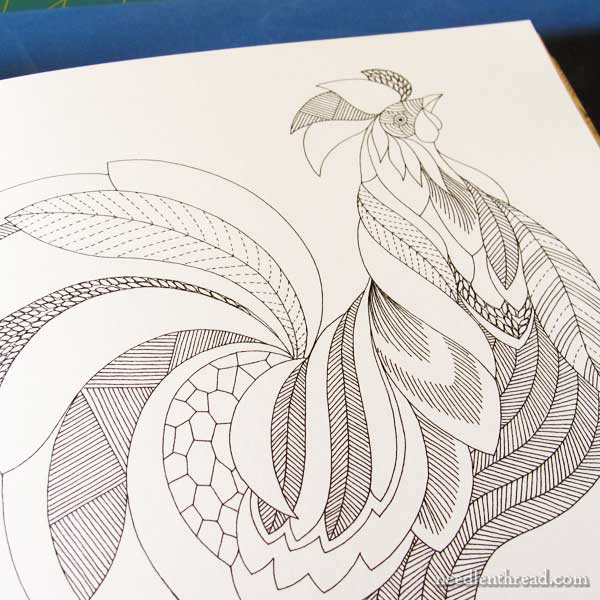 Embroidery design inspiration from coloring books â