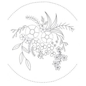 Floral embroidery design