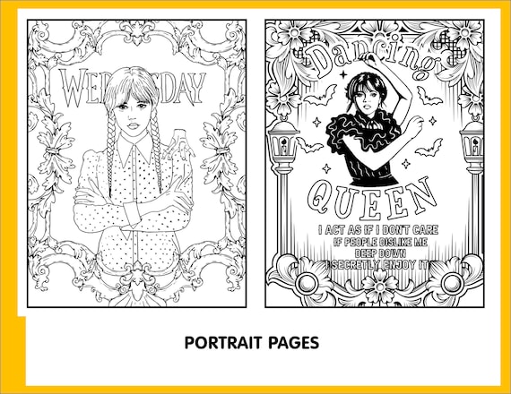 Wednesday coloring pages pdf format