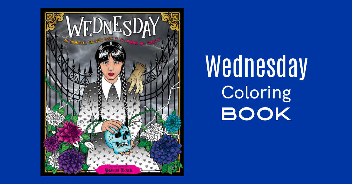 Wednesday coloring book for adults and kids