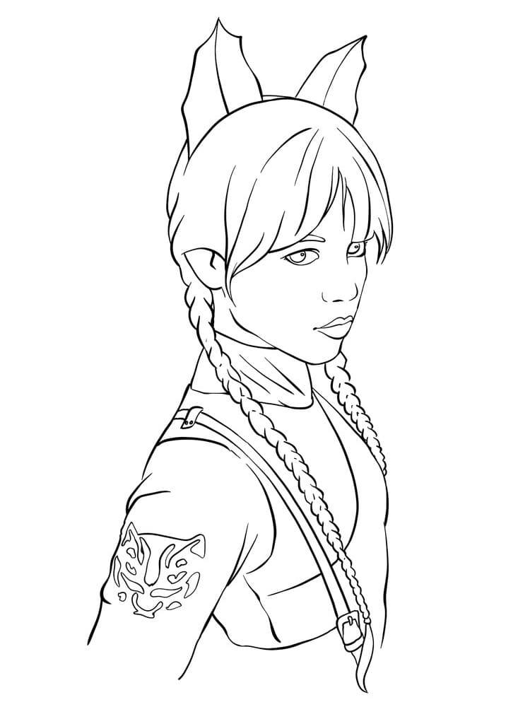 Wednesday addams coloring pages