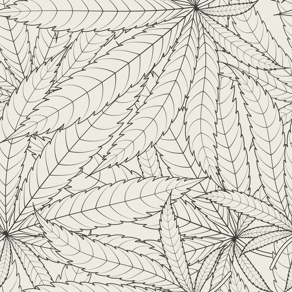 Thousand cannabis leaf pattern royalty