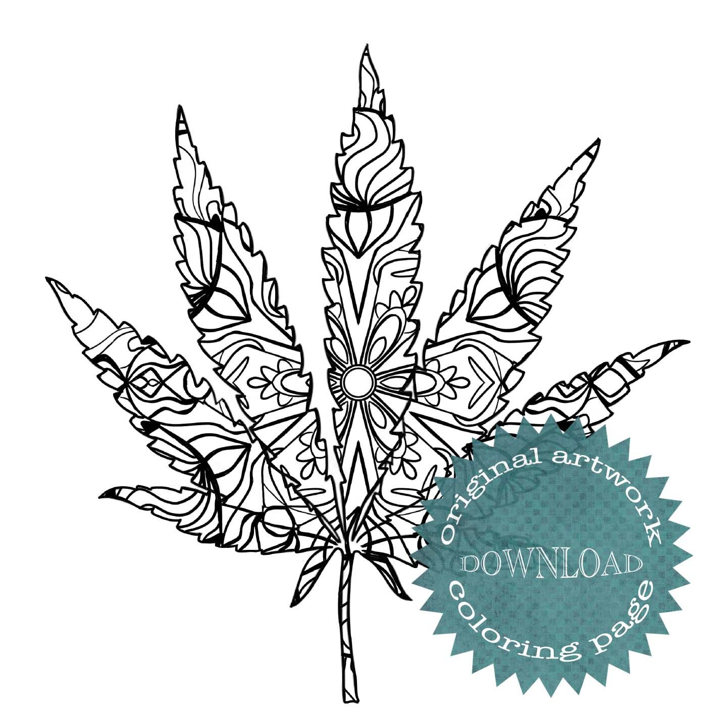 Pot leaf mandala