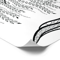 Coloring weeping willow tree poster