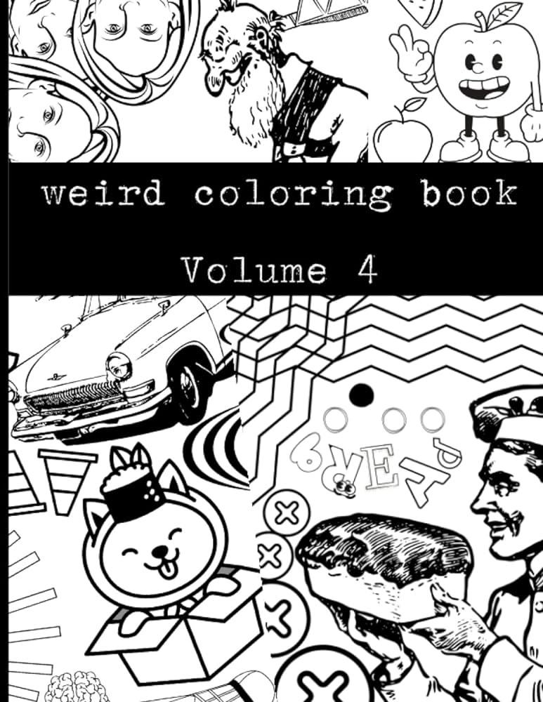 Weird coloring book volume unique coloring pages geometric adult coloring pages the best coloring book north magnetic books