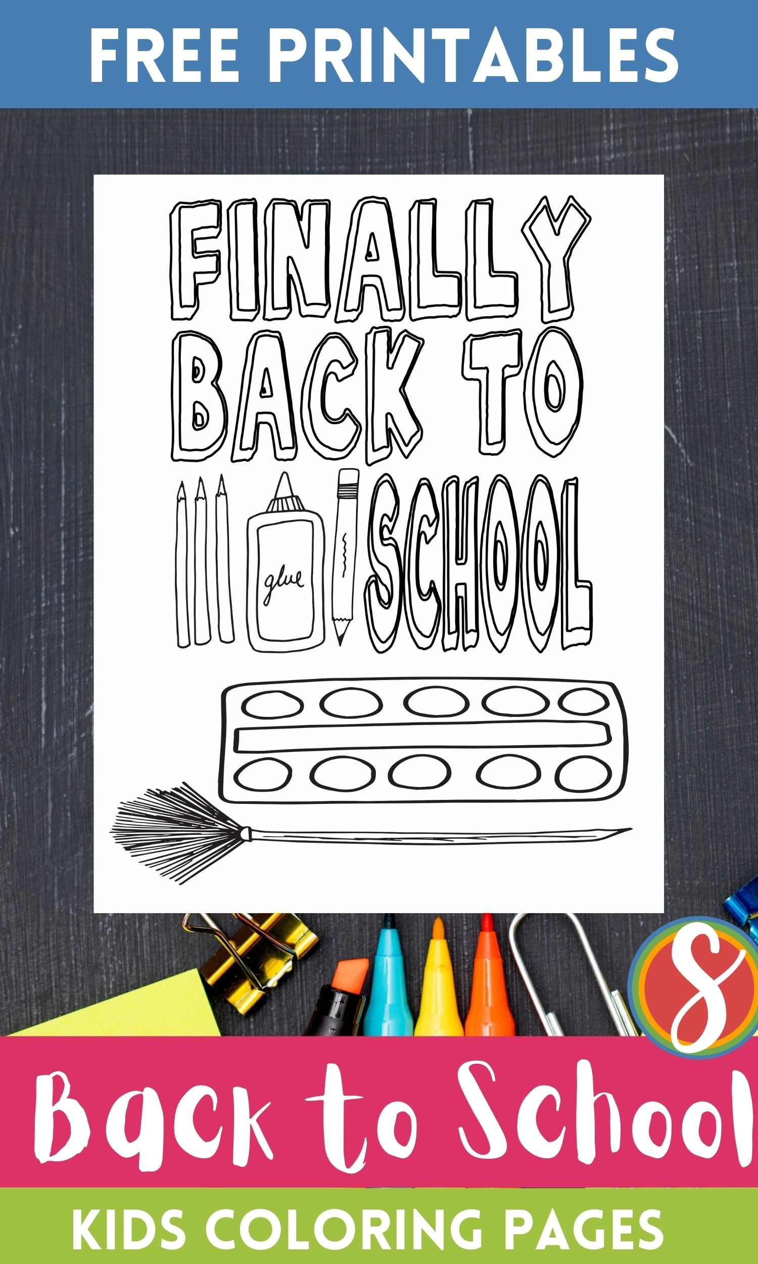 Back to school coloring pages free â stevie doodles