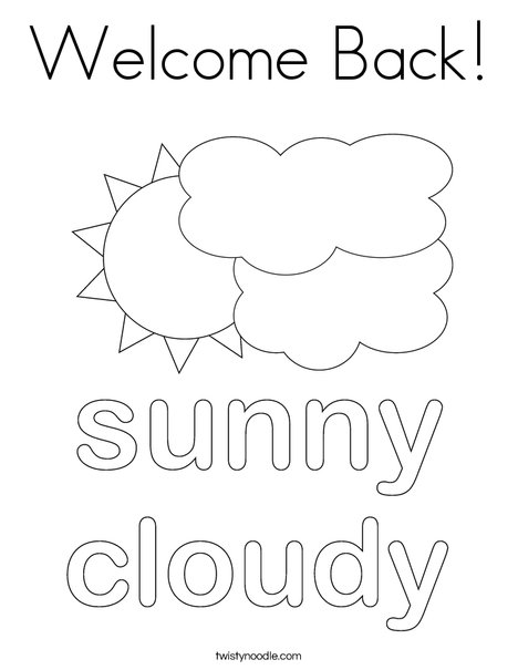 Wele back coloring page