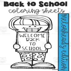 Back to school coloring sheets by teach simple