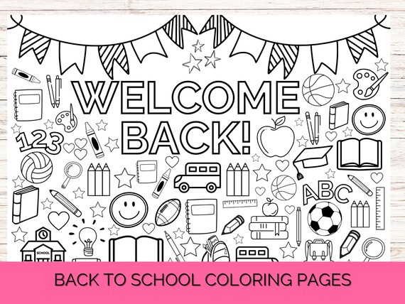 Back to school coloring sheets fun printable pages for students